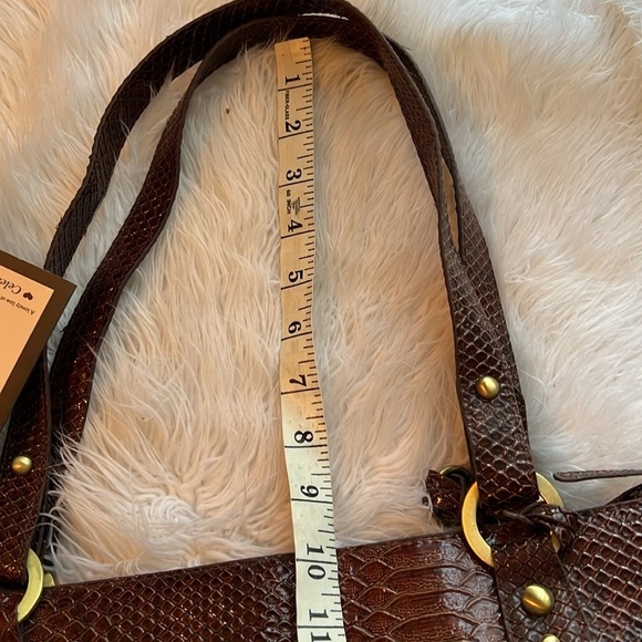 NWT Gigi Chantal Handbag Purse Faux Alligator Trim - Picture 7 of 9